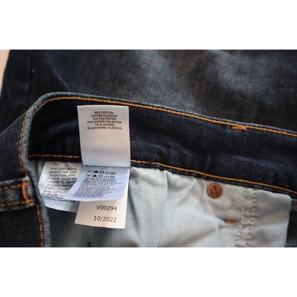 Lucky Brand 7MP10522 Men's Sz 36x30 Dark Blue 412 Athletic Slim Fit Denim Jeans - Picture 4 of 10